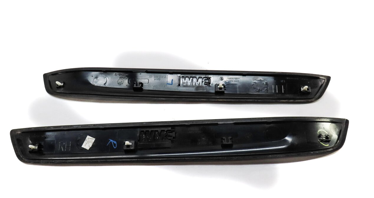 Thumbnail 3: 2015 BMW X1 (E84) FRONT LEFT & RIGHT ///M DOOR SILL SCUFF PLATE SET 2 (SILVER)