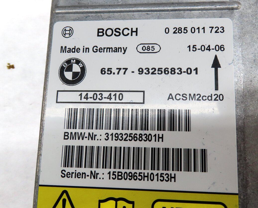 Thumbnail 3: 14-15 BMW X1 (E84) MAIN PRIMARY SRS BAG CONTROL MODULE
