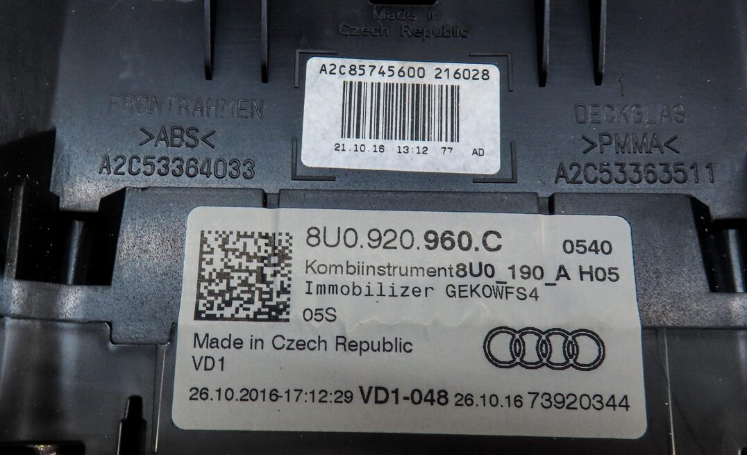 Thumbnail 5: 2015-2017 AUDI Q3 (8U) SPEEDOMETER INSTRUMENT GAUGE CLUSTER (78k MILES)