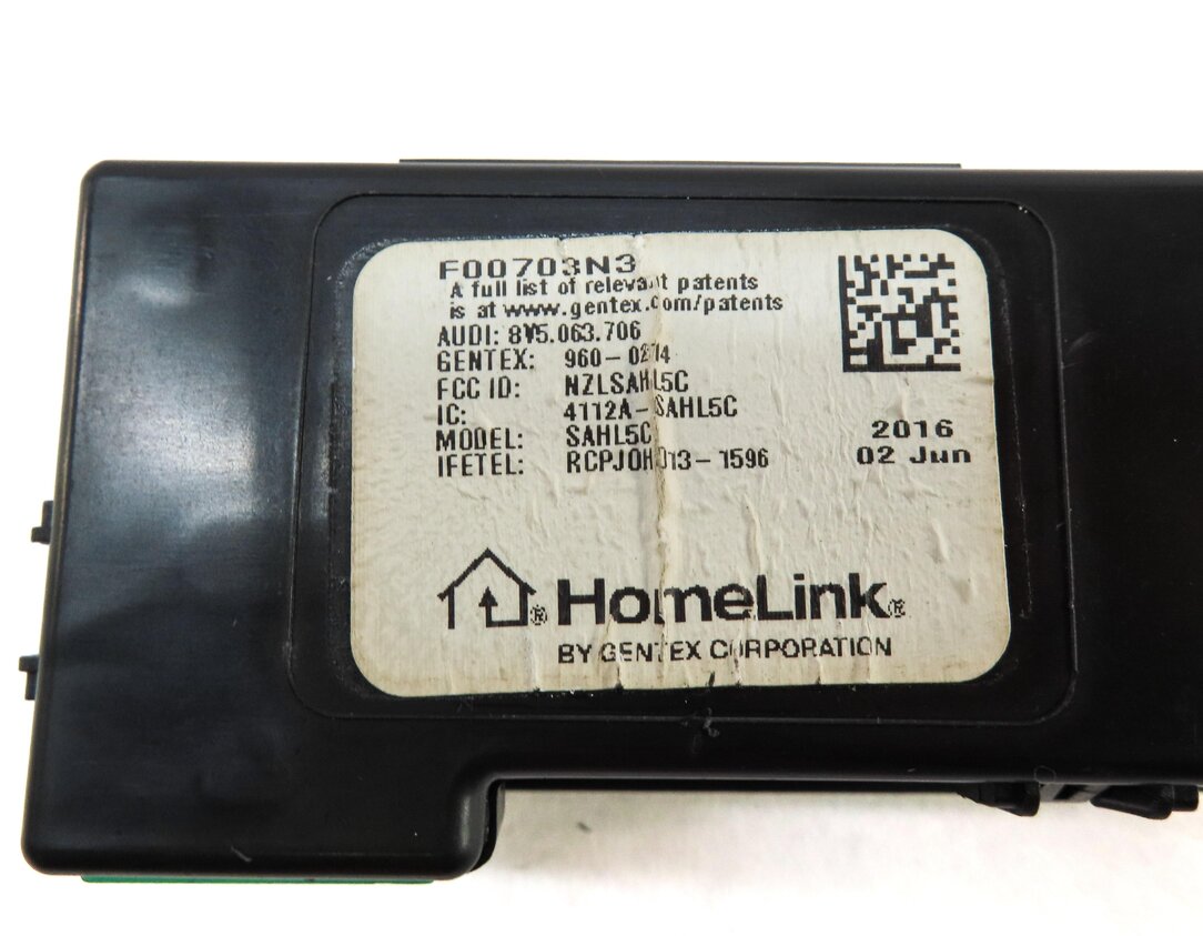 Thumbnail 5: 2017 AUDI Q3 (8U) HOMELINK GARAGE DOOR OPENER SWITCH BUTTON (BLACK)