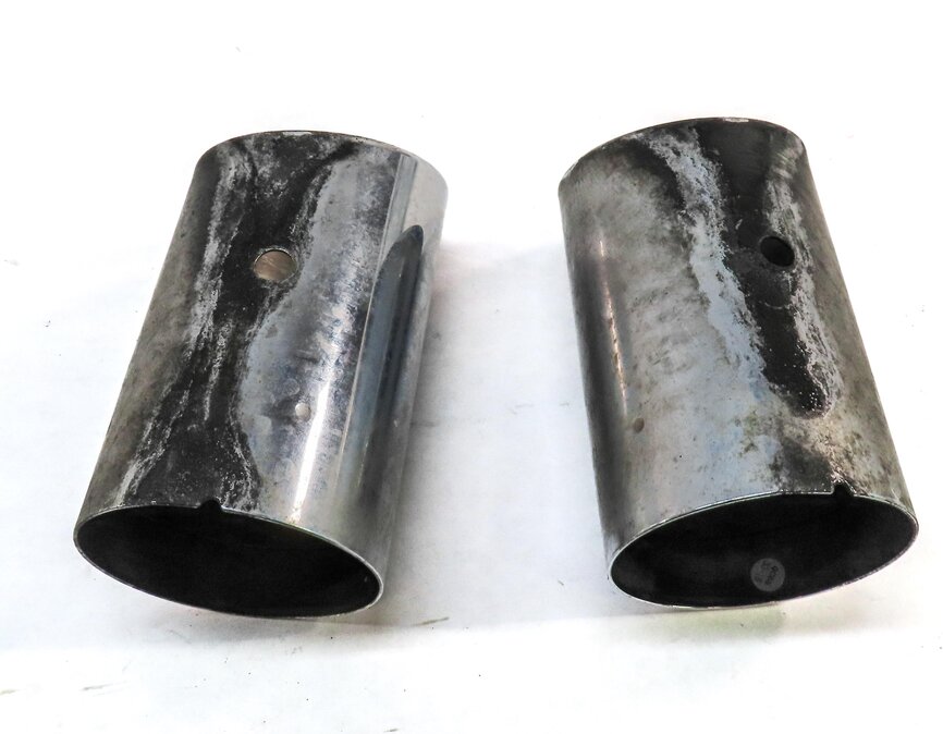 Thumbnail 3: 2017 AUDI Q3 (8U) REAR LEFT & RIGHT MUFFLER PIPE EXHAUST TIP SET-2