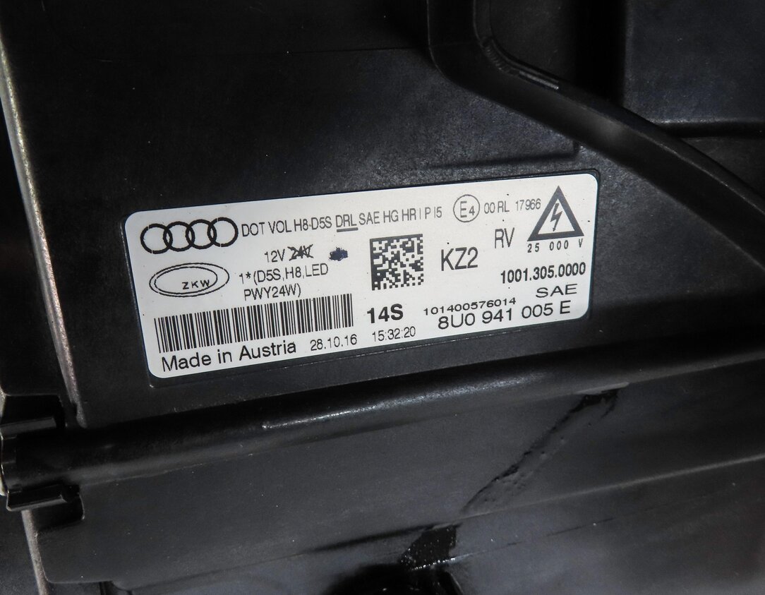 Thumbnail 5: 2016-2018 AUDI Q3 (8U) LEFT DRIVER XENON HID SELF ADJUST HEADLIGHT LIGHT LAMP