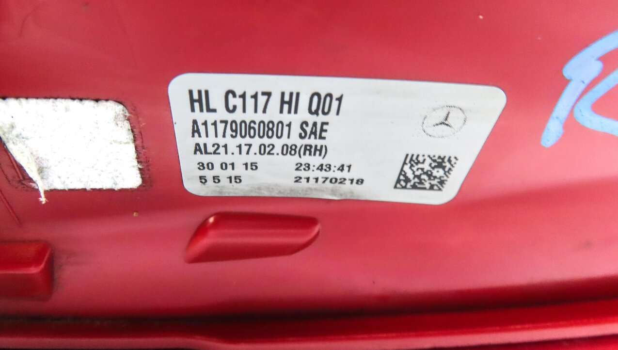 Thumbnail 6: 2014-2016 MERCEDES CLA-CLASS (C117) RIGHT TAILLIGHT BRAKE LIGHT LAMP (LED)