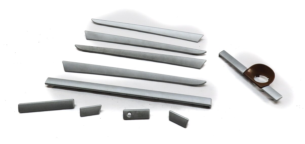 2005 PORSCHE CAYENNE (955) INTERIOR DASH & DOOR TRIM MOULDING SET (SILVER)