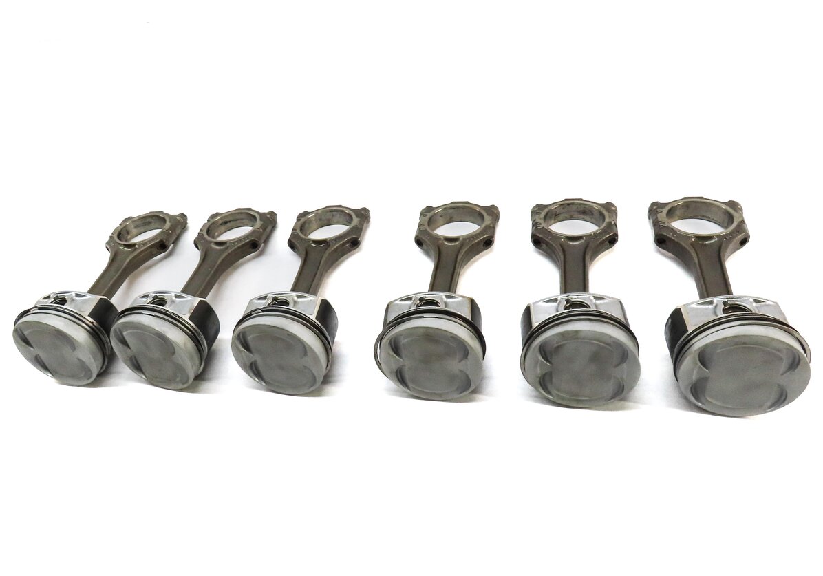 Thumbnail 3: 2004-2006 PORSCHE CAYENNE (955) 3.2L VR6 ENGINE PISTON w/ CONNECTING ROD SET-6