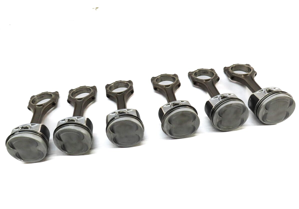Thumbnail 4: 2004-2006 PORSCHE CAYENNE (955) 3.2L VR6 ENGINE PISTON w/ CONNECTING ROD SET-6