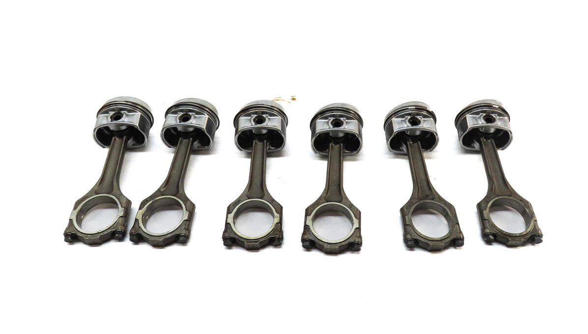 Thumbnail 5: 2004-2006 PORSCHE CAYENNE (955) 3.2L VR6 ENGINE PISTON w/ CONNECTING ROD SET-6