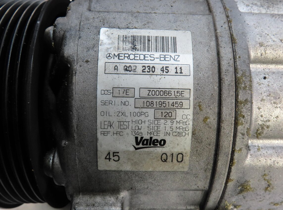 Thumbnail 6: 12-15 MERCEDES C250 SLK250 (W204 R172) 1.8L TURBO ENGINE AIR A/C COMPRESSOR PUMP