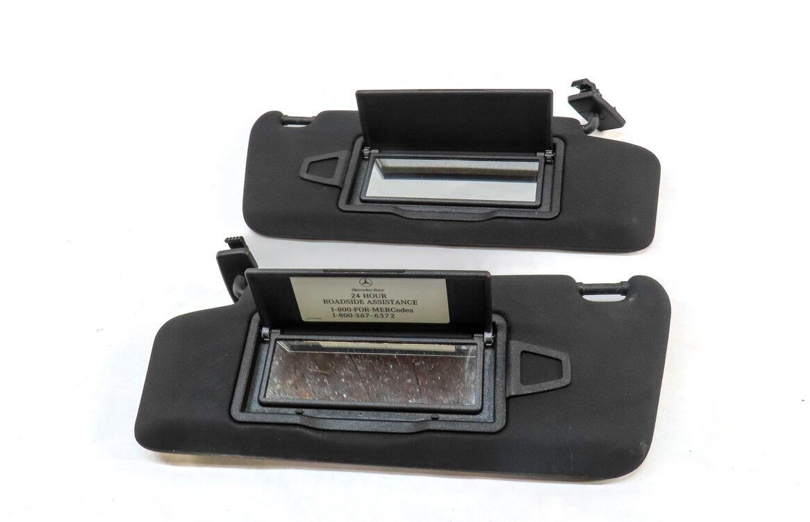 Thumbnail 3: 2008-2014 MERCEDES BENZ C-CLASS (W204) FRONT LEFT & RIGHT SUNVISOR SET (BLACK)