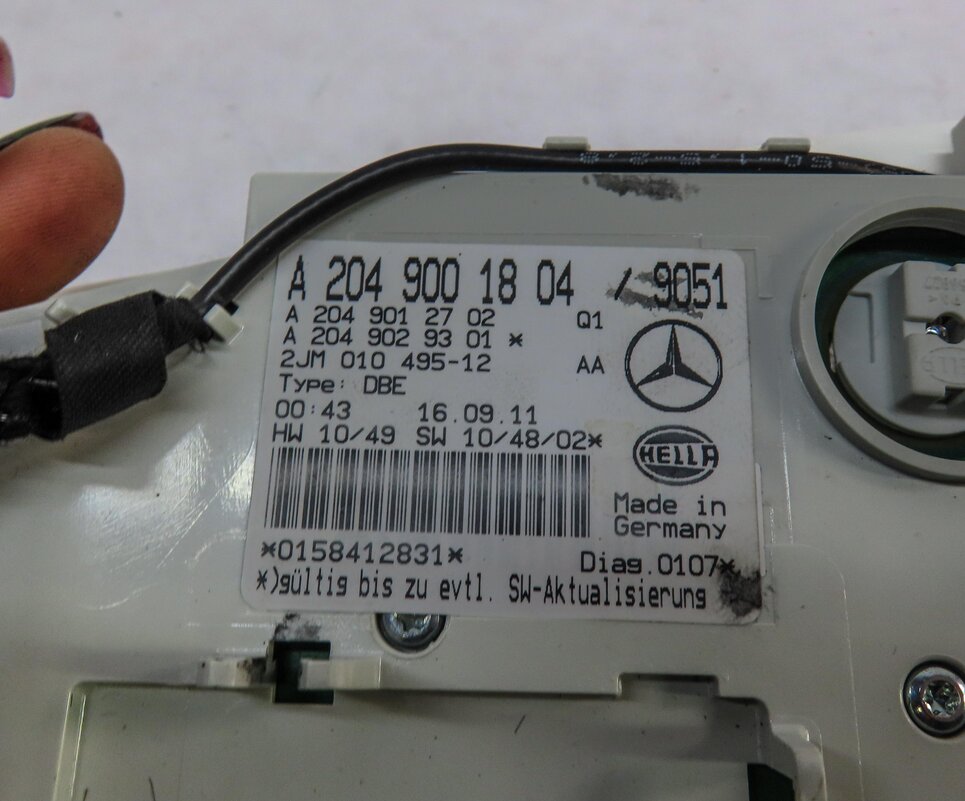Thumbnail 6: 2012 MERCEDES C250 (W204) FRONT DOMELIGHT MAP READING DOME LIGHT LAMP (BLACK)