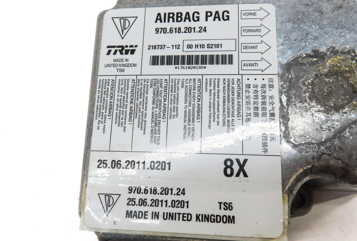 Thumbnail 4: 2010-2012 PORSCHE PANAMERA (970 G1) MAIN PRIMARY SRS BAG CONTROL MODULE