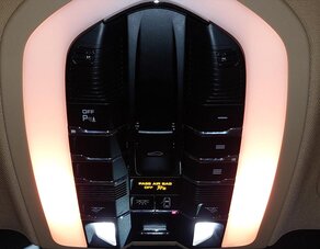 Thumbnail 2: 2012 PORSCHE PANAMERA 970 G1 FRONT CENTER ROOF DOME LIGHT MAP READING LAMP BEIGE