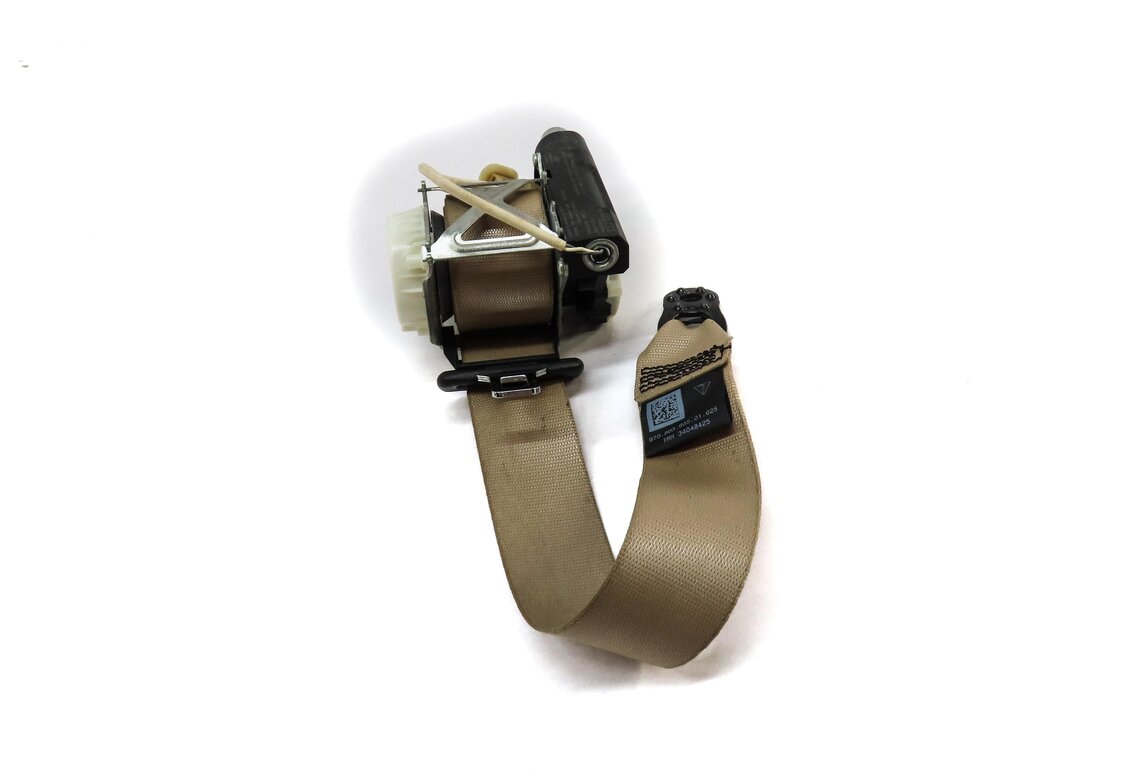 2012 PORSCHE PANAMERA (970 G1) REAR LEFT SEATBELT RETRACTOR (BEIGE)
