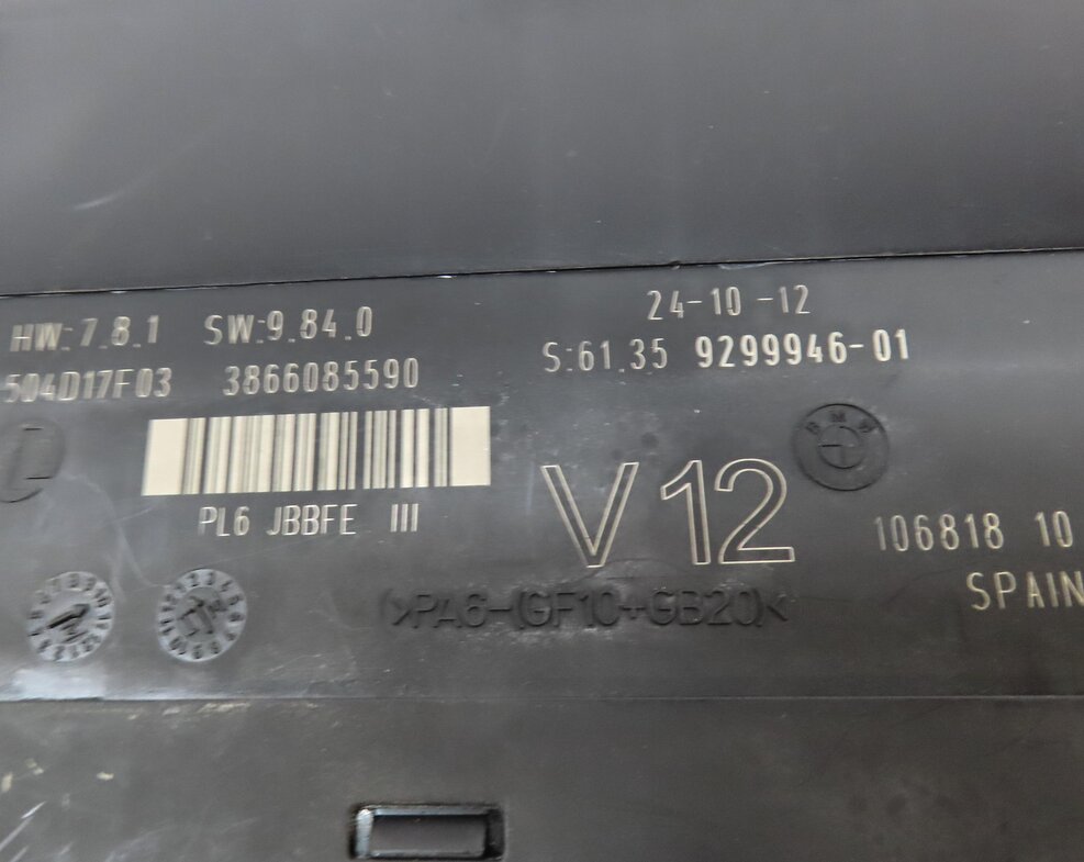 Thumbnail 3: 2013 BMW 640i LCI (F12) CONVERTIBLE MAIN PRIMARY BODY CONTROL MODULE COMPUTER