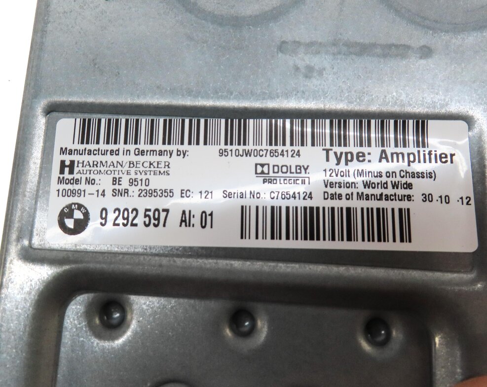 Thumbnail 4: 11-14 BMW 5 6 SERIES M5 M6 (F06 F10 F12 F13) STEREO HARMAN AUDIO AMP AMPLIFIER