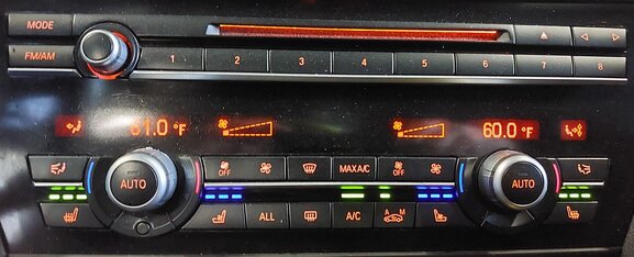 Thumbnail 9: 12-19 BMW 640i 650i M6 ///M (F06 F12 F13) FRONT HEATER A/C TEMPERATURE CONTROL