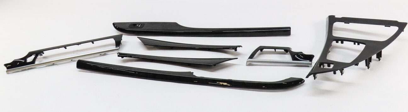 2013 BMW 640i LCI (F12) DASH DOOR CONSOLE INTERIOR TRIM SET (POPLAR GRAY WOOD)
