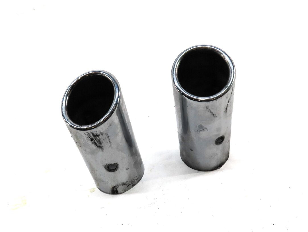 2017-2018 AUDI A3 (8V) 2.0L REAR LEFT & RIGHT MUFFLER EXHAUST TIP SET 2 (SILVER)
