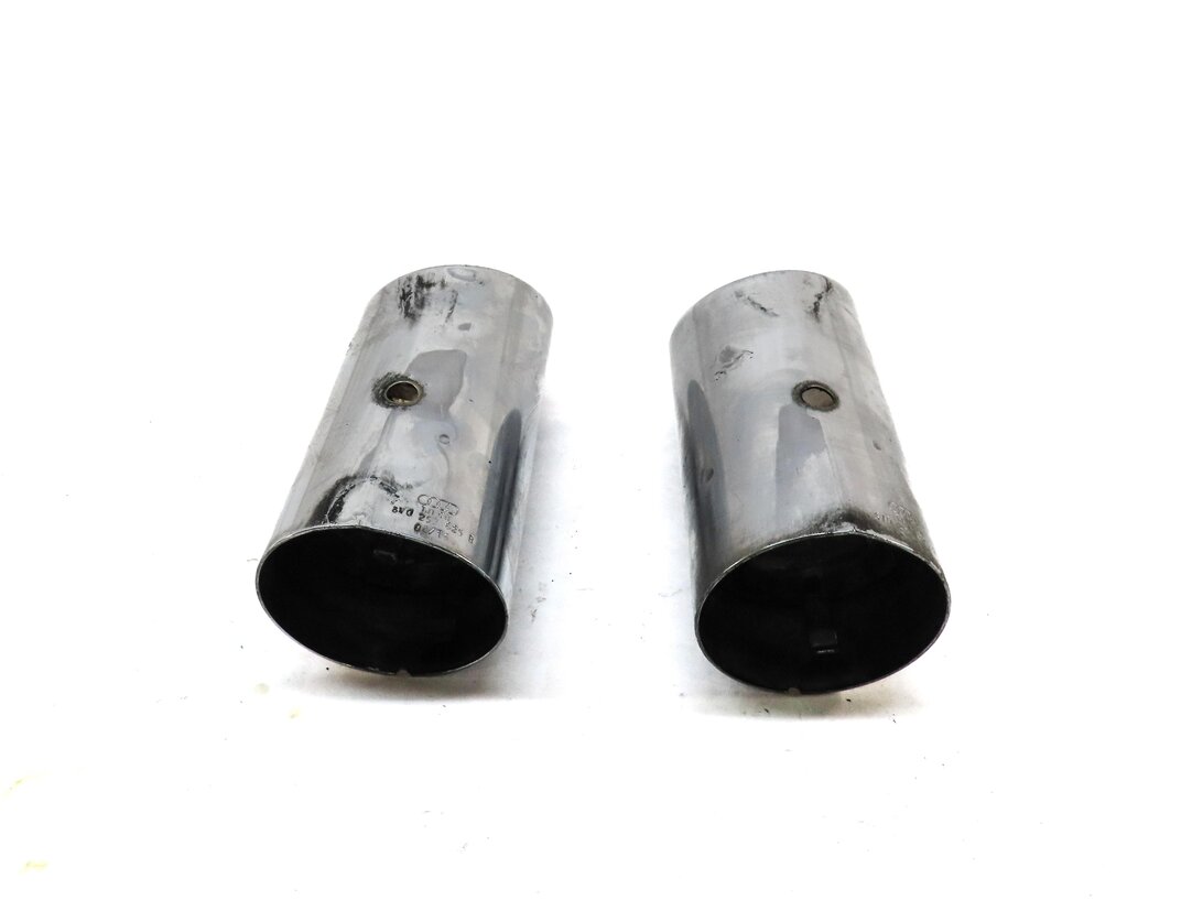 Thumbnail 3: 2017-2018 AUDI A3 (8V) 2.0L REAR LEFT & RIGHT MUFFLER EXHAUST TIP SET 2 (SILVER)