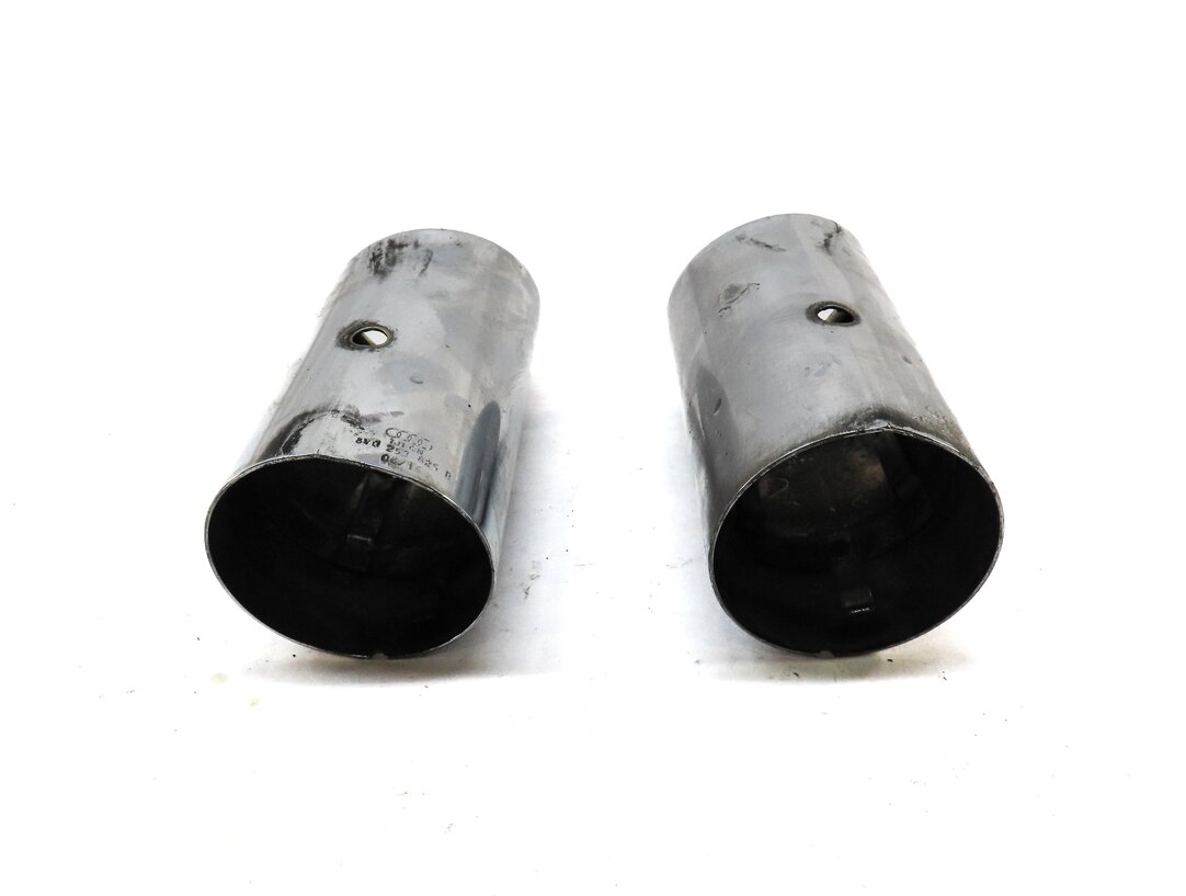 Thumbnail 4: 2017-2018 AUDI A3 (8V) 2.0L REAR LEFT & RIGHT MUFFLER EXHAUST TIP SET 2 (SILVER)