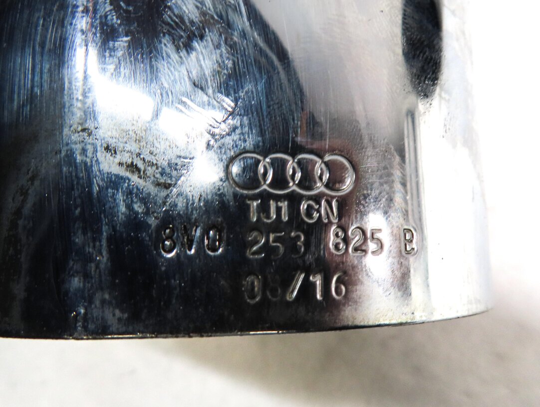 Thumbnail 5: 2017-2018 AUDI A3 (8V) 2.0L REAR LEFT & RIGHT MUFFLER EXHAUST TIP SET 2 (SILVER)