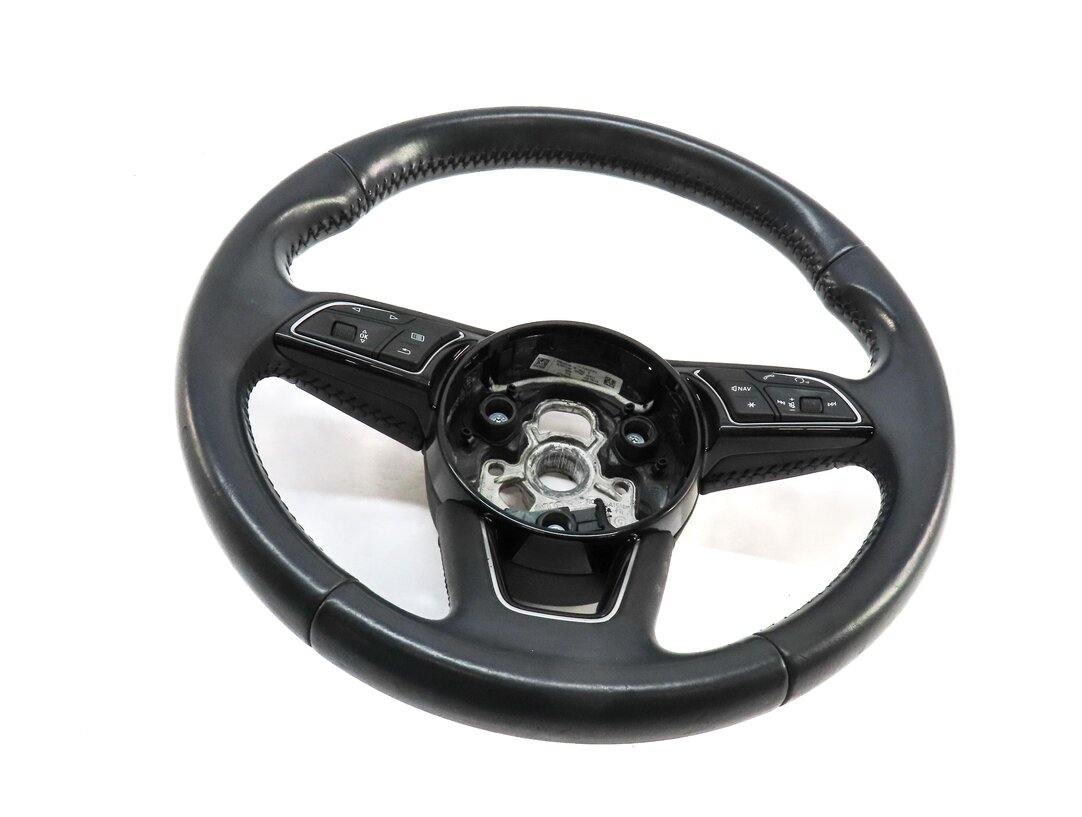 2017-2020 AUDI A3 S3 (8V 8Y) 3 SPOKE STEERING WHEEL w/ CONTROL SWITCH BUTTONS