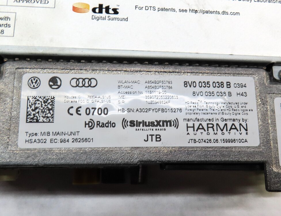 Thumbnail 6: 2016 AUDI A3 (8V) RADIO FRONT MMI MULTIMEDIA SD CARD READER CD PLAYER HEAD UNIT