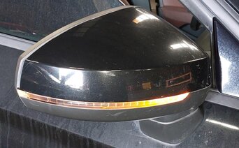 Thumbnail 2: 15-18 AUDI A3 S3 (8V) PASSENGER - MANUAL FOLD HEATED DOOR MIRROR (MYTH BLACK)