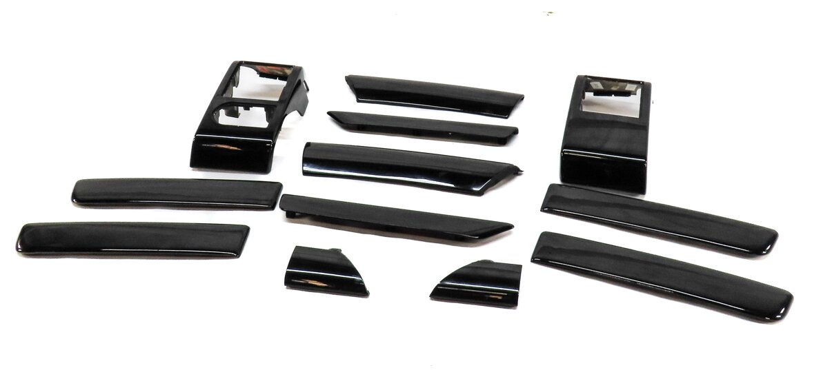 2007 LAND RANGE ROVER (L322) FRONT REAR LEFT RIGHT GRAND BLACK WOOD TRIM SET 12