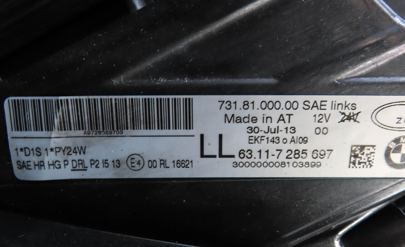 Thumbnail 7: 14-16 BMW 328iGT 335iGT F34 LEFT DRIVER HEADLIGHT HEAD LIGHT LAMP XENON ADAPTIVE