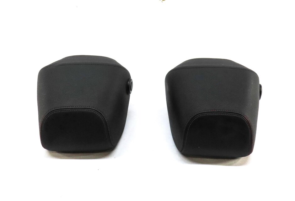 Thumbnail 4: 13-20 BMW 3 4 SERIES F30 F32 FRONT LEFT RIGHT HEADREST SET (BLACK w/ RED STITCH)