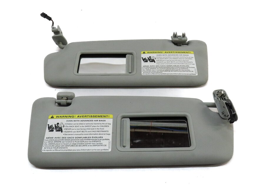 Thumbnail 4: 2013-2018 AUDI ALLROAD A3 E-TRON (B8 8VF) FRONT LEFT & RIGHT SUNVISOR SET (GRAY)