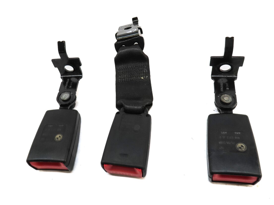 Thumbnail 4: 2009 BMW X5 (E70) REAR 2nd SECOND ROW SEAT SEATBELT BUCKLE RECEIVER SET (BLACK)