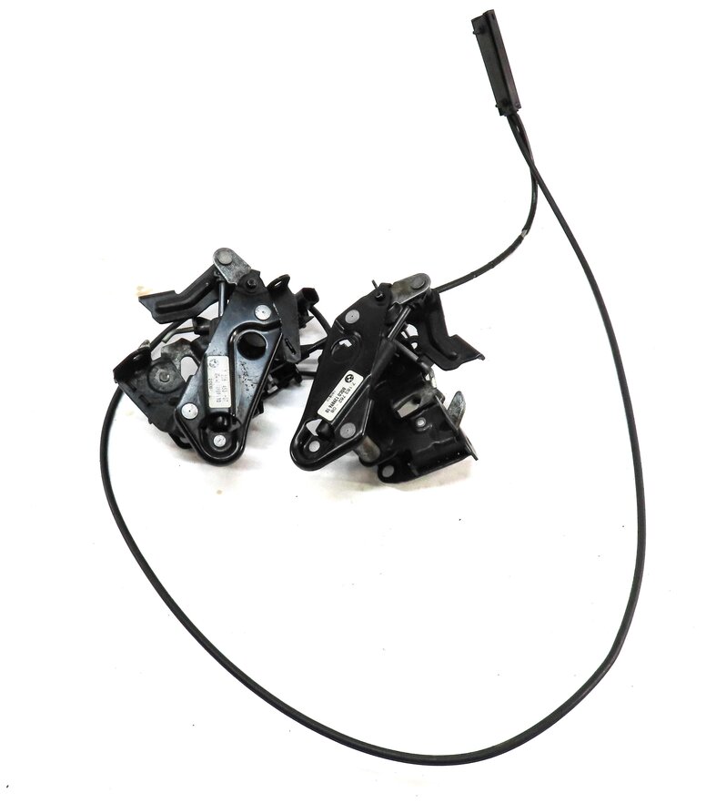 Thumbnail 2: 2010 BMW 535iGT (F07) FRONT LEFT & RIGHT LOWER HOOD LOCK LATCH SET w/ CABLE