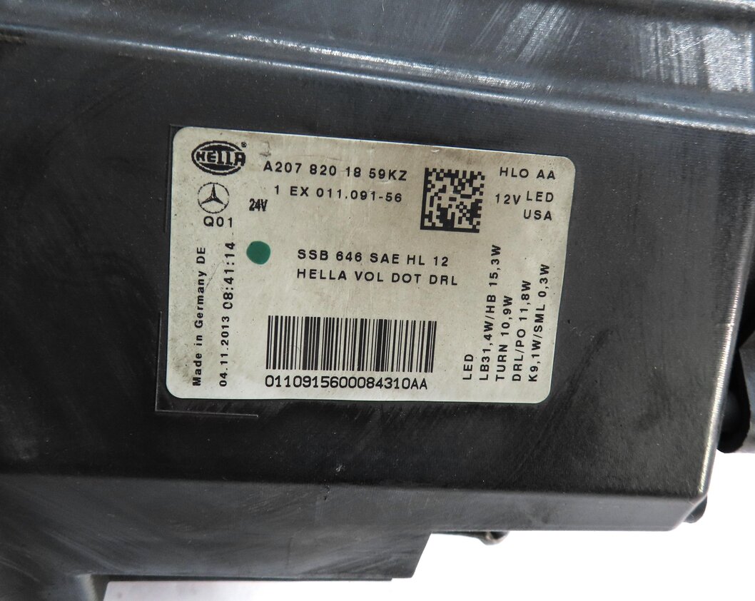 Thumbnail 6: 14-17 MERCEDES E-CLASS (A207 C207 W207) RIGHT LED ADAPTIVE HEADLIGHT LIGHT LAMP