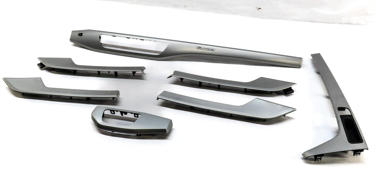 Thumbnail 1: 2017 AUDI A4 (B9 8W) DASH DOOR CONSOLE TRIM SET (ALUMINUM ELIPSE STT)