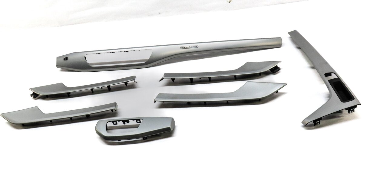 Thumbnail 2: 2017 AUDI A4 (B9 8W) DASH DOOR CONSOLE TRIM SET (ALUMINUM ELIPSE STT)