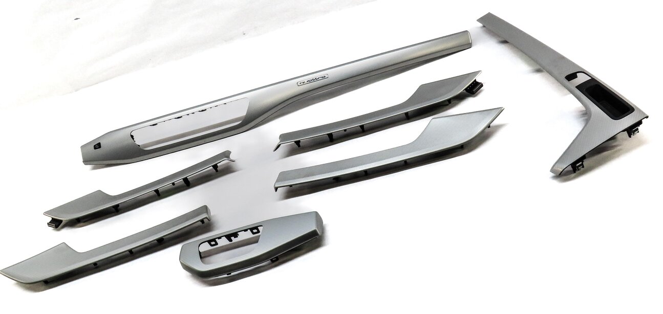 Thumbnail 3: 2017 AUDI A4 (B9 8W) DASH DOOR CONSOLE TRIM SET (ALUMINUM ELIPSE STT)
