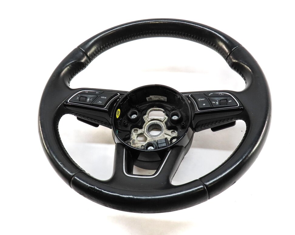 Thumbnail 2: 2017-2019 AUDI A4 A5 S4 (B9 8W F5) 3-SPOKE STEERING WHEEL w/ SHIFT PADDLES