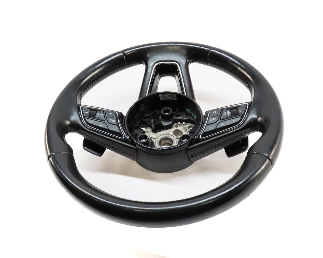 Thumbnail 3: 2017-2019 AUDI A4 A5 S4 (B9 8W F5) 3-SPOKE STEERING WHEEL w/ SHIFT PADDLES