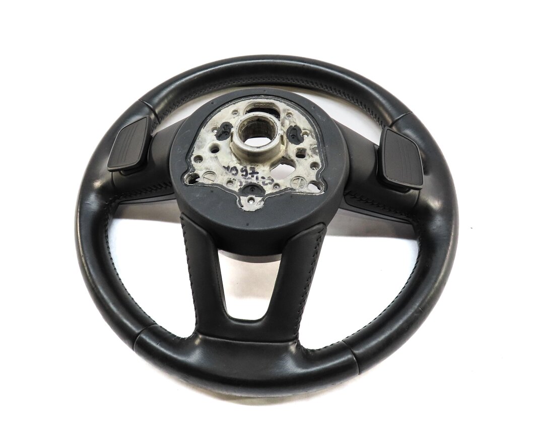 Thumbnail 4: 2017-2019 AUDI A4 A5 S4 (B9 8W F5) 3-SPOKE STEERING WHEEL w/ SHIFT PADDLES