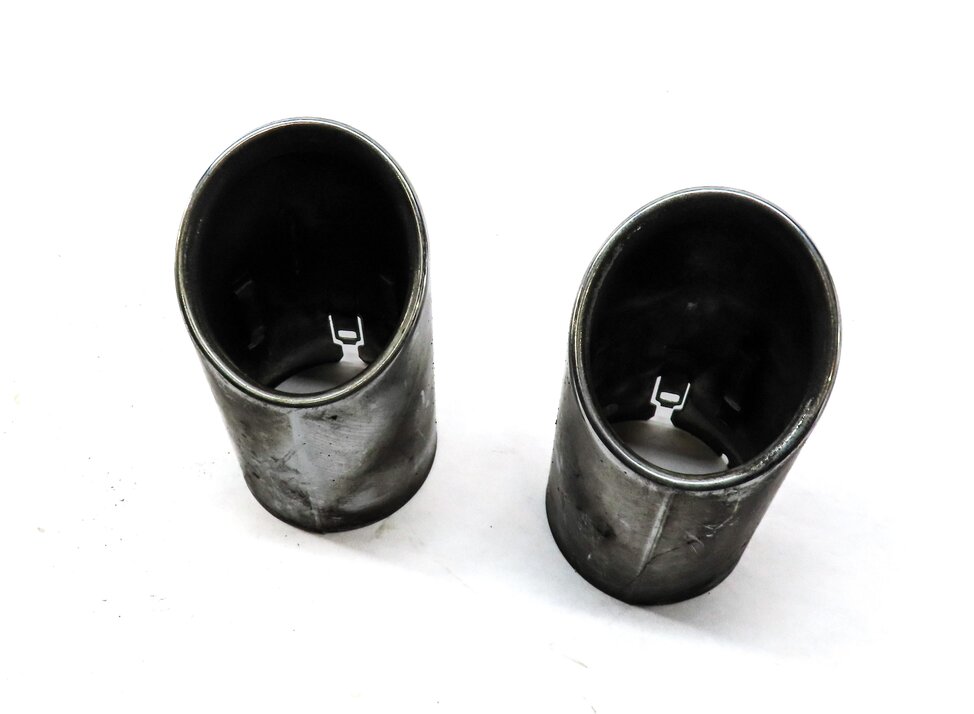 2017 AUDI A4 (B9 8W) REAR LEFT & RIGHT EXHAUST TIP SET-2