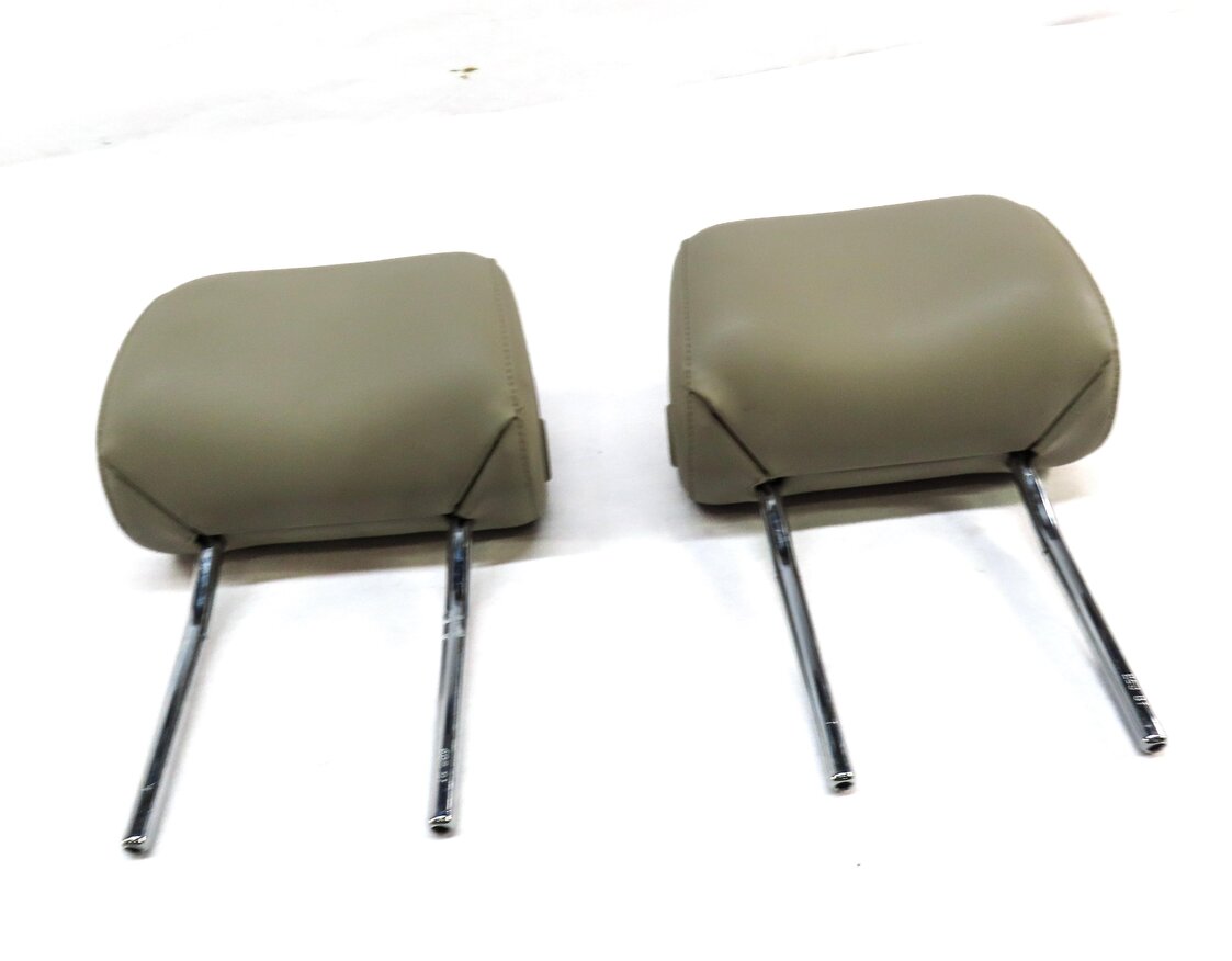 2008-2015 AUDI Q7 (4L) FRONT LEFT & RIGHT SEAT HEADREST SET (CARDAMOM BEIGE FV)