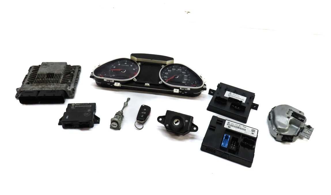 2011 AUDI Q7 (4L) 3.0L CJWC SUPER ENGINE ECM BCM IMMOBILIZER MODULE KEY SET-9