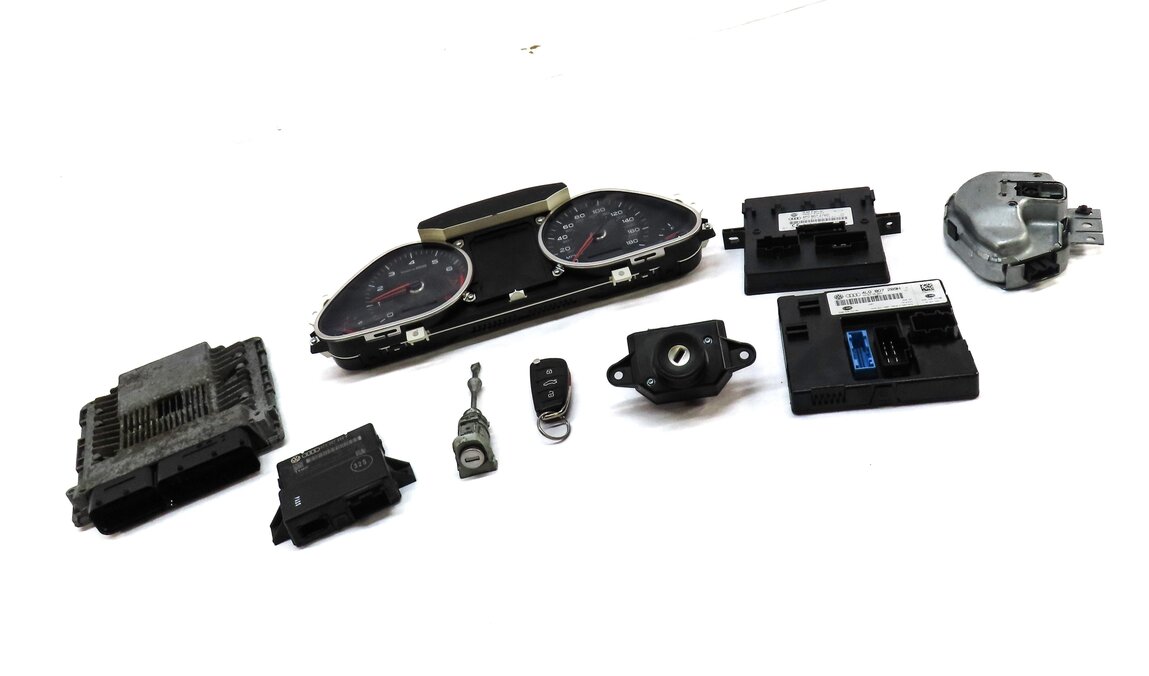 Thumbnail 23: 2011 AUDI Q7 (4L) 3.0L CJWC SUPER ENGINE ECM BCM IMMOBILIZER MODULE KEY SET-9