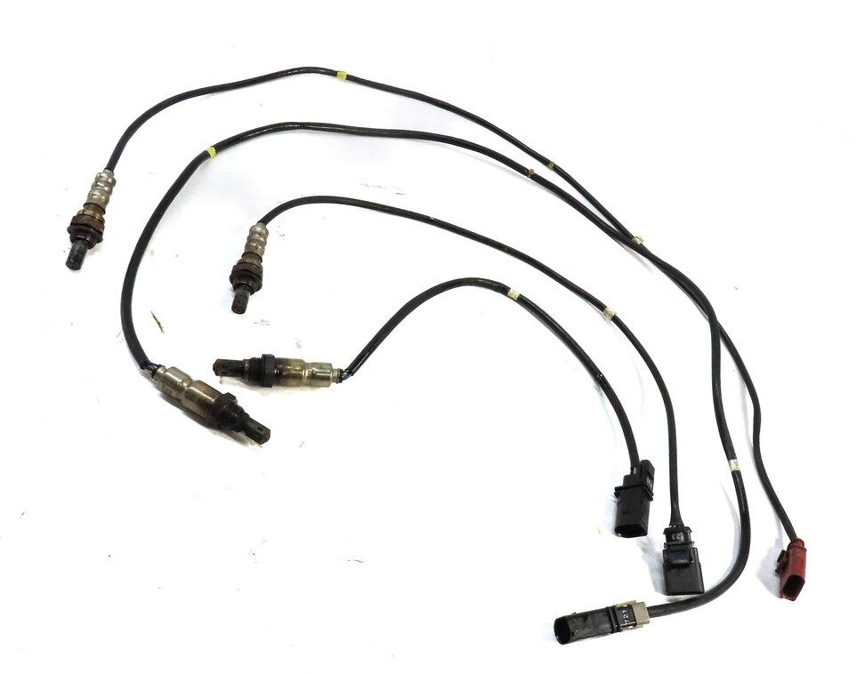 Thumbnail 3: 2011 AUDI Q7 (4L) 30L SUPERCHARGED ENGINE PRE POST CAT O2 OXYGEN SENSOR SET-4
