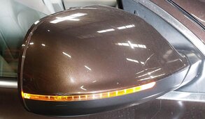 Thumbnail 2: 2010-2012 AUDI Q7 (4L) RIGHT P-FOLD AUTODIM MEMORY DOOR MIRROR (TEAK BROWN 4U)