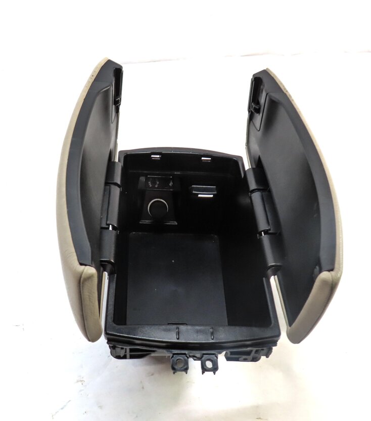 Thumbnail 6: 08-14 BMW X5 X6 (E70 E71 E72) FRONT CENTER CONSOLE ARMREST COMPARTMENT (OYSTER)