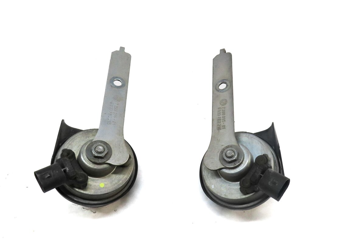 Thumbnail 3: 2010-2014 BMW X5 X6 (E70 E71) HIGH & LOW TONE SAFETY HORN SET-2