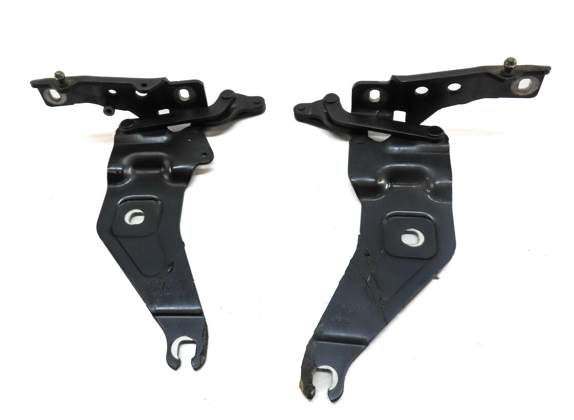 Thumbnail 2: 07-14 BMW X5 X6 (E70 E71) FRONT LEFT & RIGHT HOOD HINGE SET (PLATINUM GRAY A68)